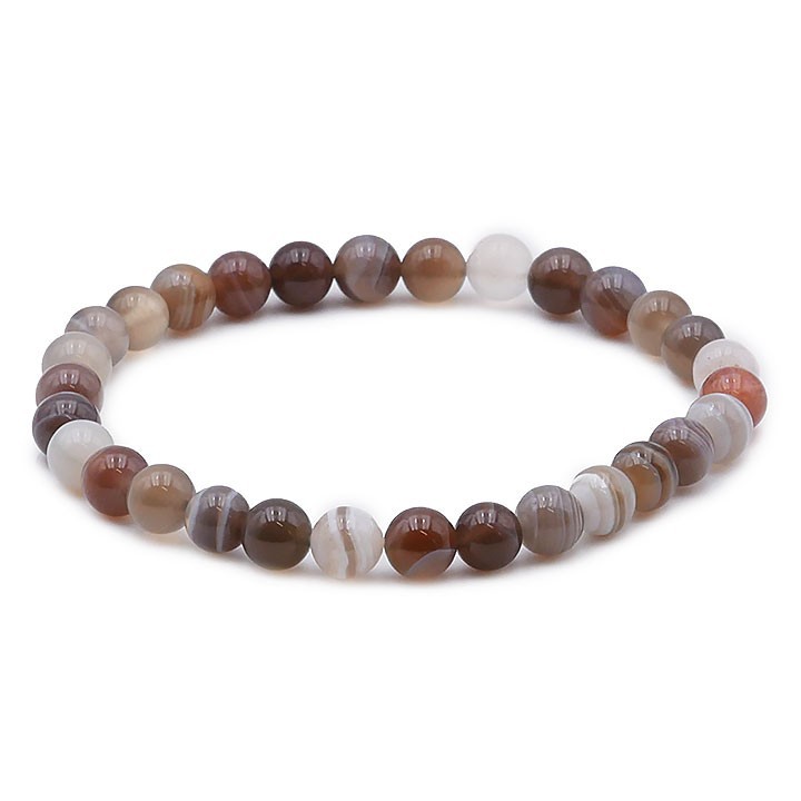 Bracelet Agate de Bostwana perles