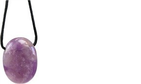 Pendentif pierre ovale percée Améthyste