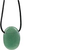 Pendentif pierre ovale percée Aventurine Verte
