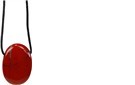 Pendentif pierre ovale roulée Jaspe rouge