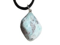 Pendentif pierre roulée Larimar