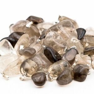 Pendentif Pierre Roulée quartz Fumé