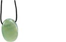 Pendentif pierre ovale percée Serpentine