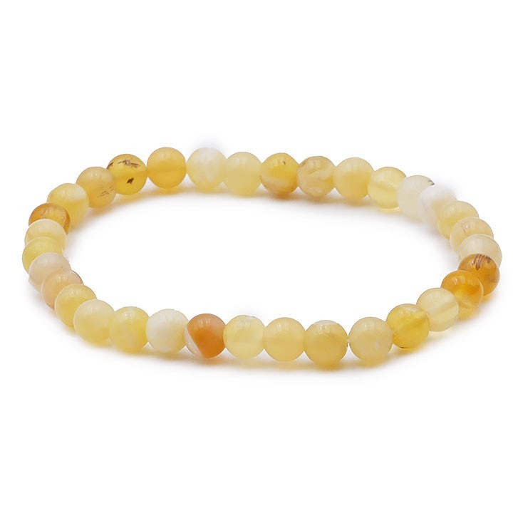 Bracelet Opale jaune perles 06 mm
