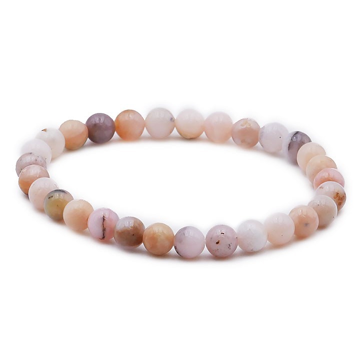 Bracelet Opale Rose perles 06 mm