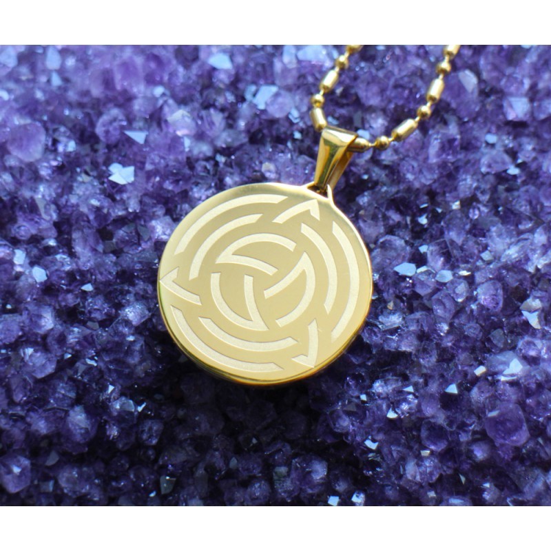 Triskelion plaqué or 7 composants