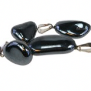 Pendentif pierre roulée hematite