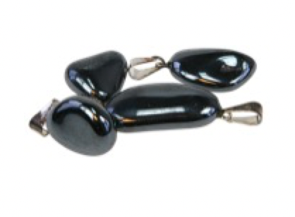 Pendentif pierre roulée hematite