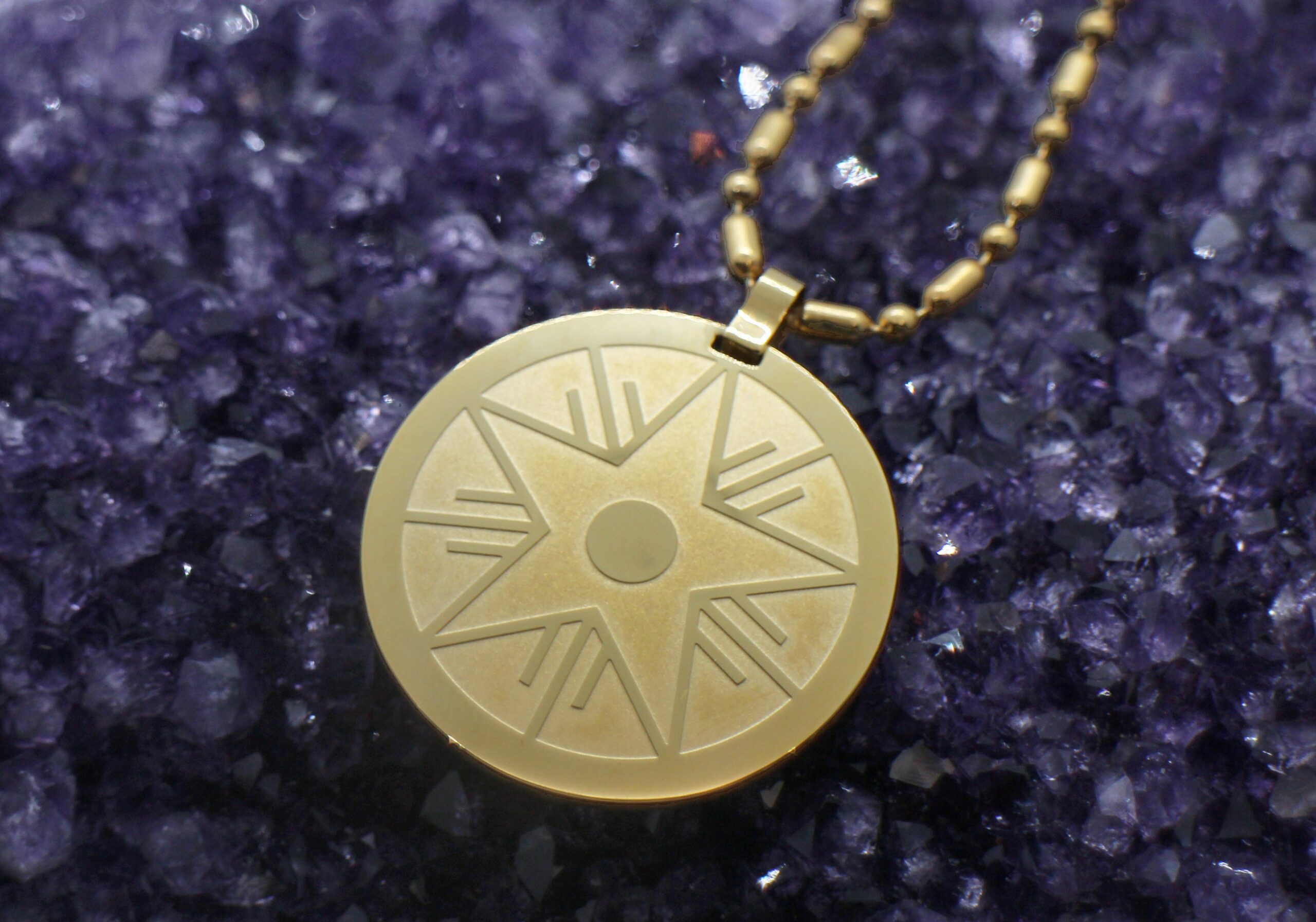 L'étoile de la paix plaqué or 7 composants