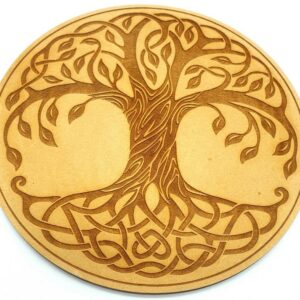 Plaque Bois Arbre de Vie Gravé