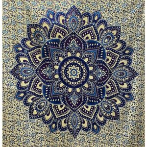 Tenture Lotus Violet & Bleu