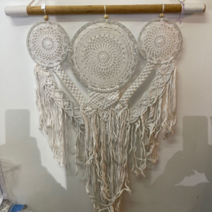 Attrape-rêves Triangle blanc 60 cm