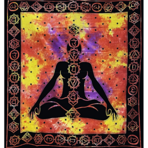 Tenture 7 Chakras Jaune Mauve Orange