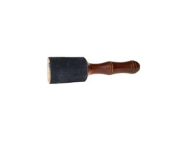 Bâton bol chantant en bois et cuir noir 19x5 cm