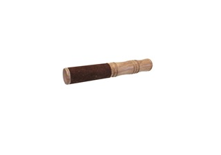 Bâton pour Bol chantant en Bois et Cuir Marron 18,5 x 2,5 cm