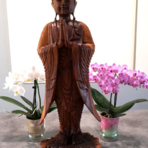 Bouddha debout en bois de 60cm