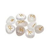 Lot de 25 runes dans une pochette suédine