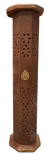 Porte encens en bois tour octogonale Ganesh