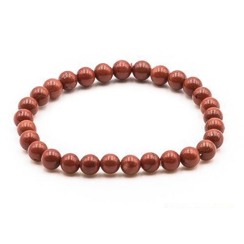 Bracelet Jaspe rouge Perles