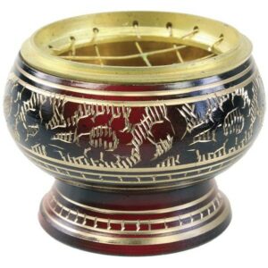 Brûle-encens noir/bordeau/or