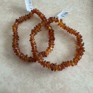 Bracelet Ambre cognac baroque