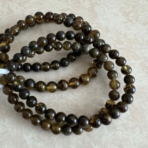 Bracelets Ambre Vert perles