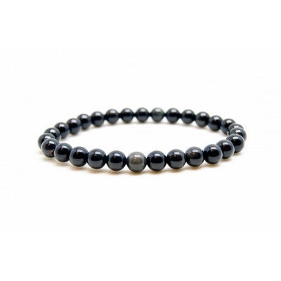Bracelet Obsidienne oeil celeste Perles