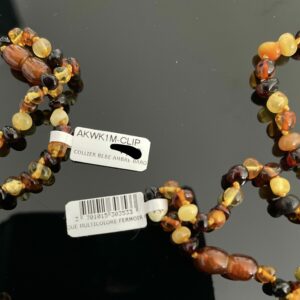 Collier d'Ambre bébé, ambre Multicolore