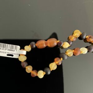 Collier d'Ambre bébé Multicolore effet glacé