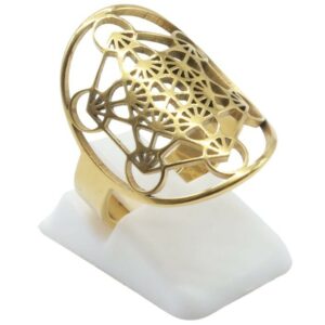 Bague Inox plaquée Or Métatron