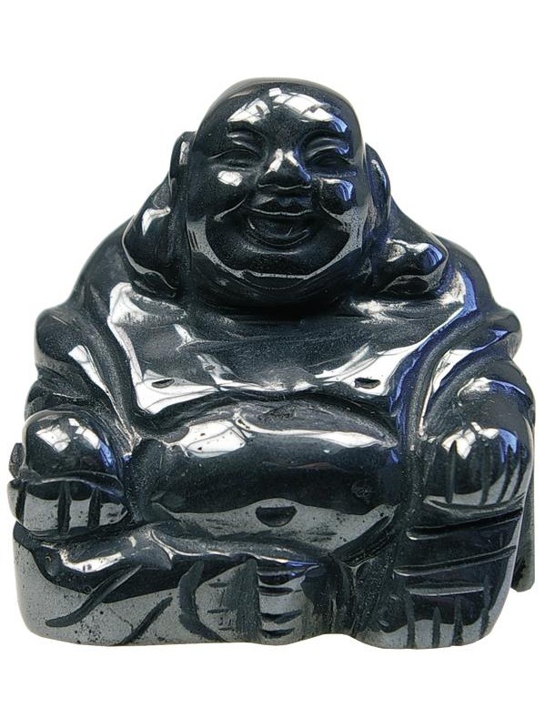BOUDDHAS RIEUR Hématite H 4cm