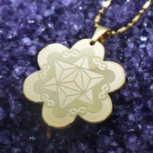 Fleur céleste plaqué or 12 composants