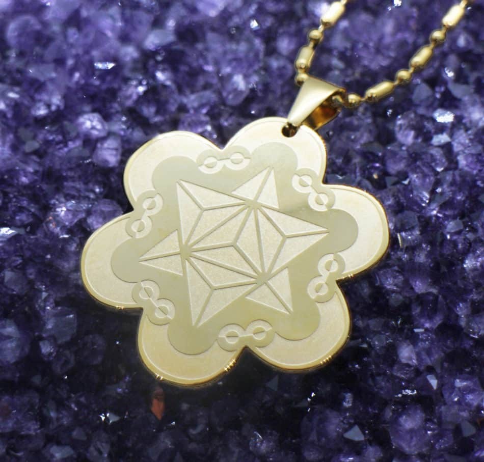 Fleur céleste plaqué or 12 composants