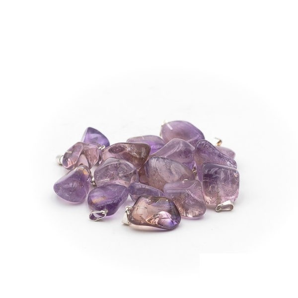 Pendentif pierre roulée amétrine