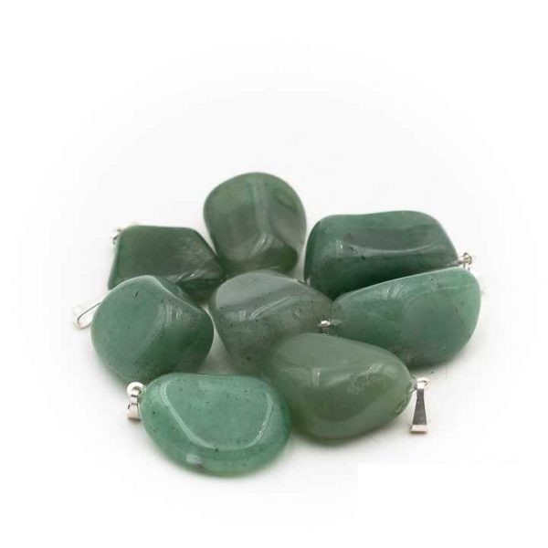 Pendentif pierre roulée aventurine