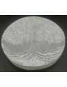 Plaque Sélénite Arbre de Vie Fin 10cm