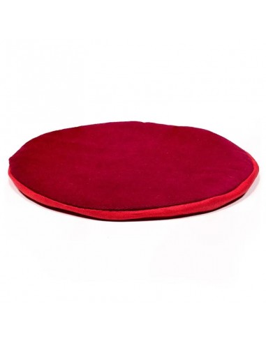 Support plat pour Bol Tibétain - rond rouge foncé