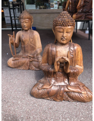 Bouddha en bois de 50cm