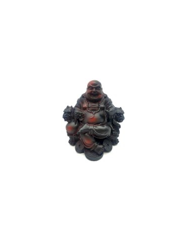 Statue Résine Bouddha Rieur Antique 15cm