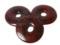 Pendentif Pi Chinois Jaspe rouge 30 mm