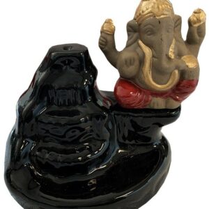Brûleur d'encens à refoulement Ganesh et cascade