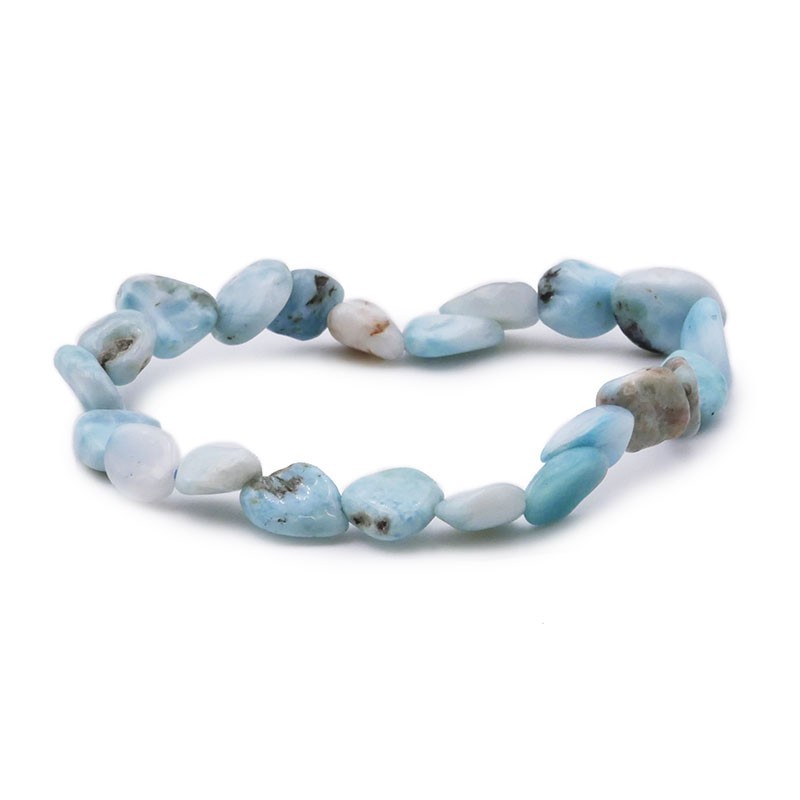 Bracelet pierres roulées Larimar