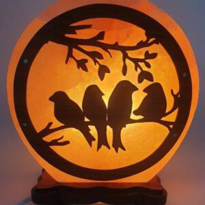 Lampe de Sel Himalaya Oiseaux
