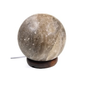 Lampe en cristal de sel sphère grise