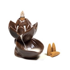 Brûleur d'encens à refoulement Lotus