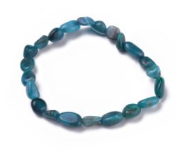 Bracelet pierres roulées Apatite bleue