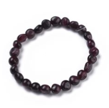 Bracelets pierres roulées grenat
