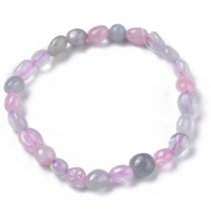 Bracelets pierres roulées Morganite