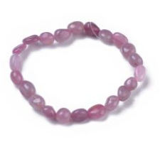 Bracelet pierres roulées quartz rose