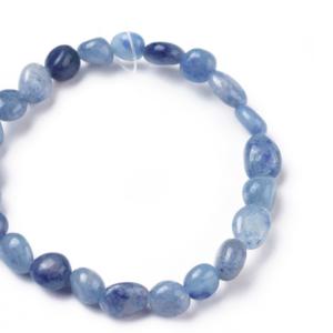 Bracelet pierres roulées Aventurine bleue (Dumortierite)